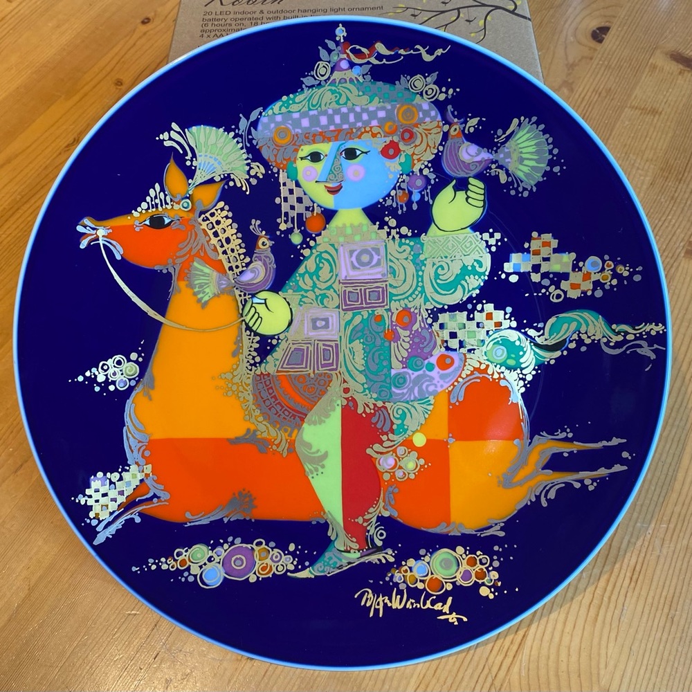 Vintage Rosenthal Porcelain, Bjorn Wiinblad Decoratve Plate
